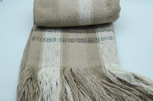 Neutral Bliss Throw Blanket | Handwoven 