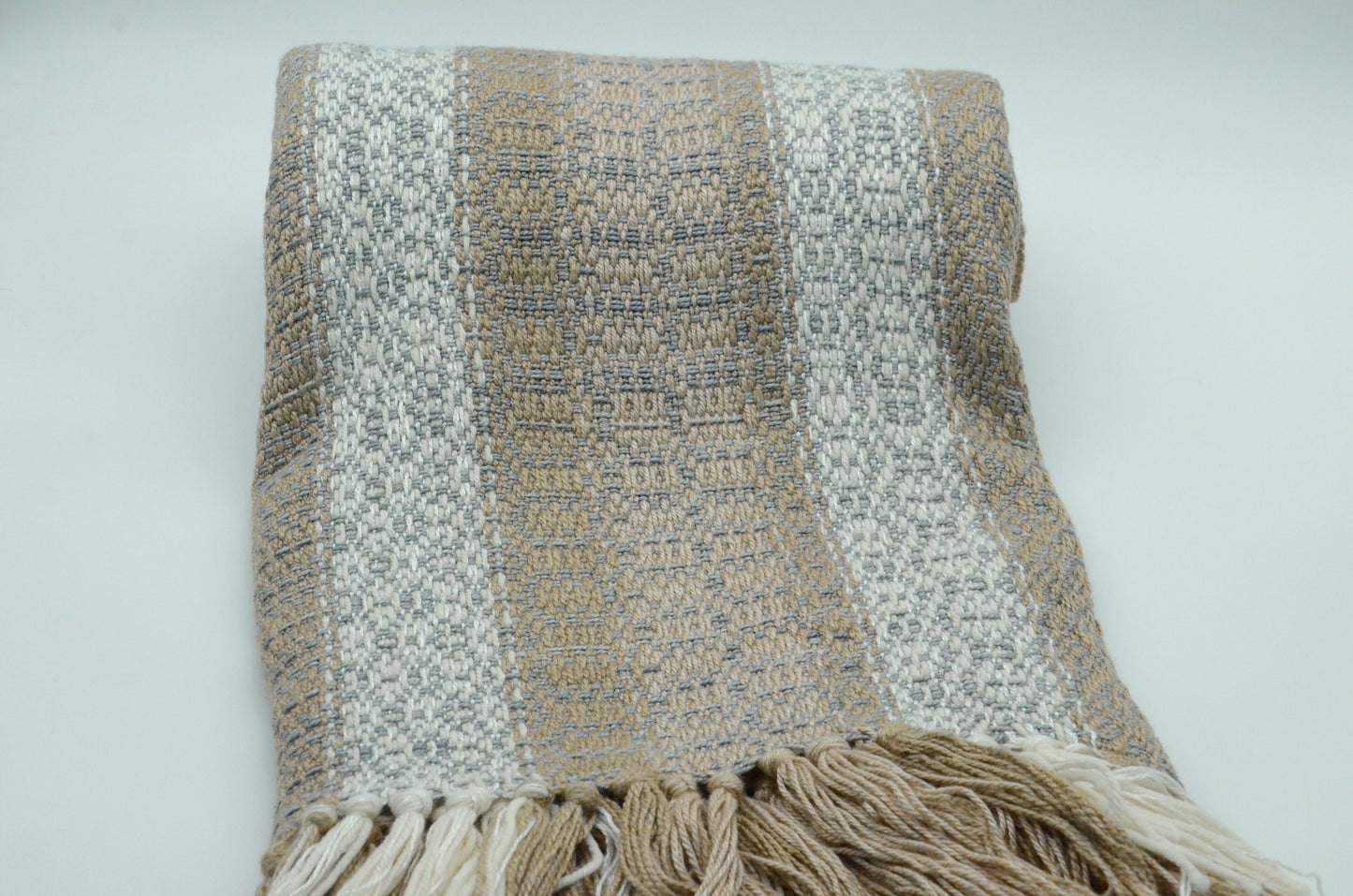 Desert Beige Throw Blanket | Handwoven 