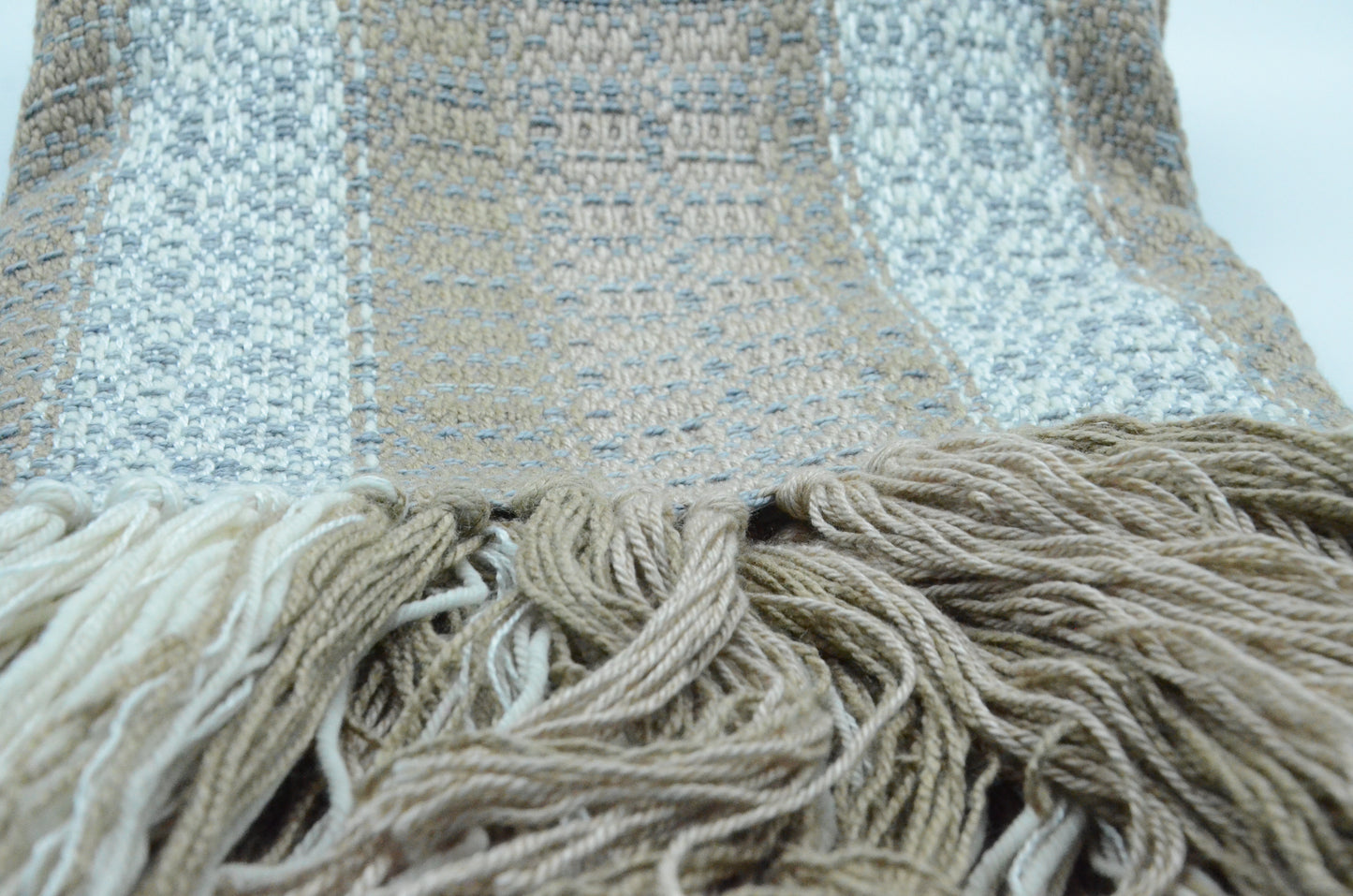 Desert Beige Throw Blanket | Handwoven 