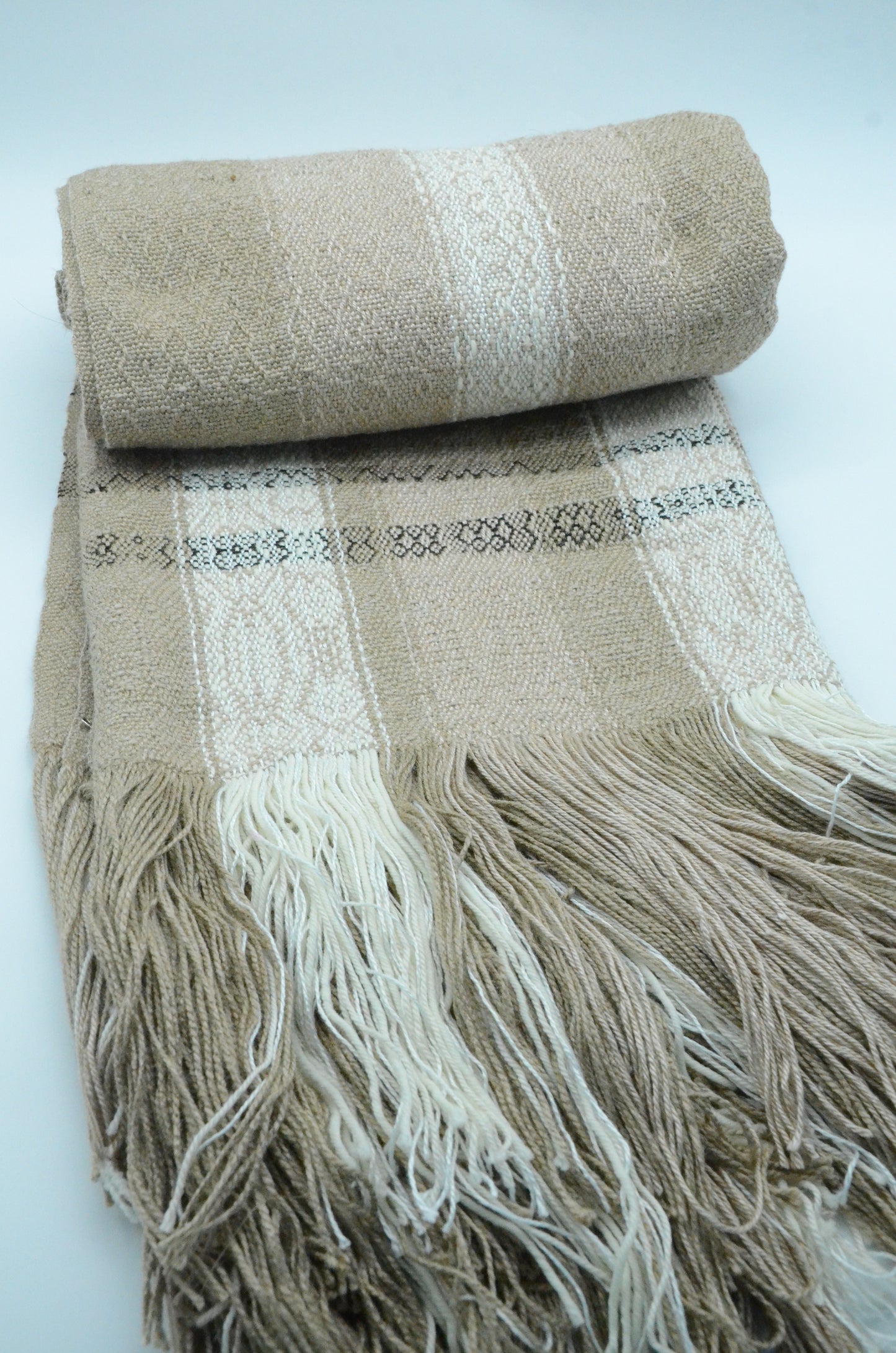 Neutral Bliss Throw Blanket | Handwoven 