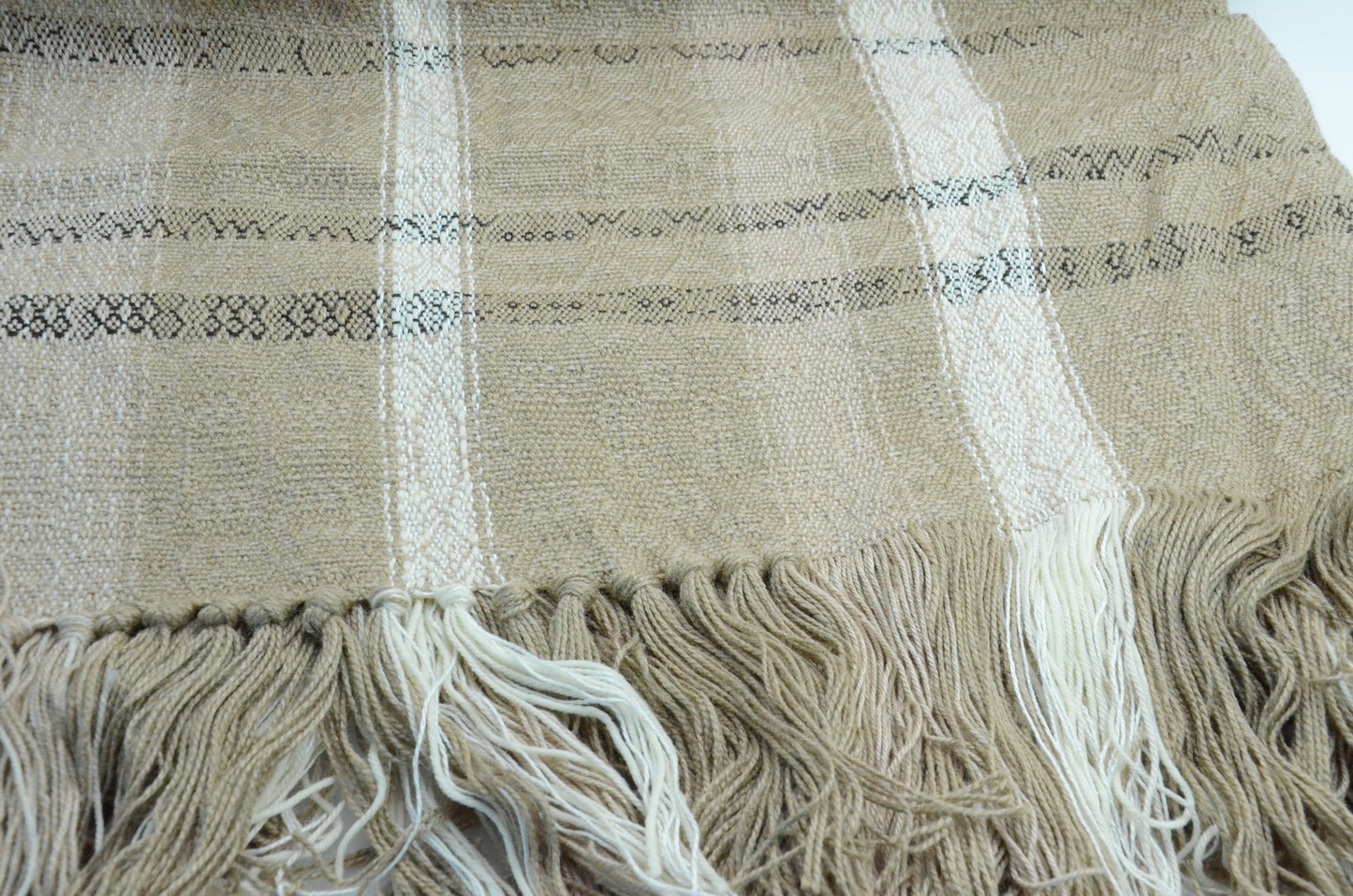 Neutral Bliss Throw Blanket | Handwoven 