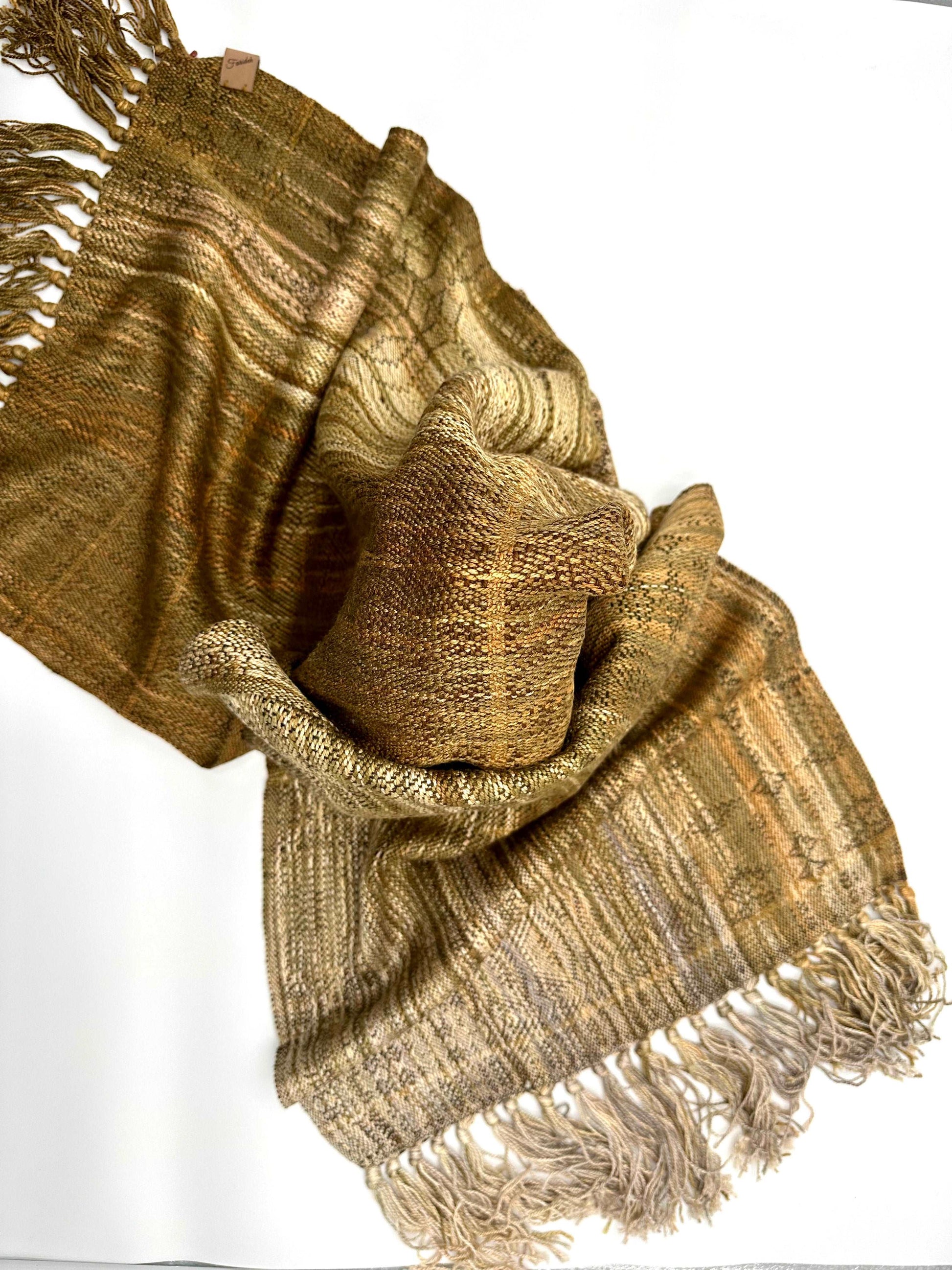 warm toned womens handwoven scarf