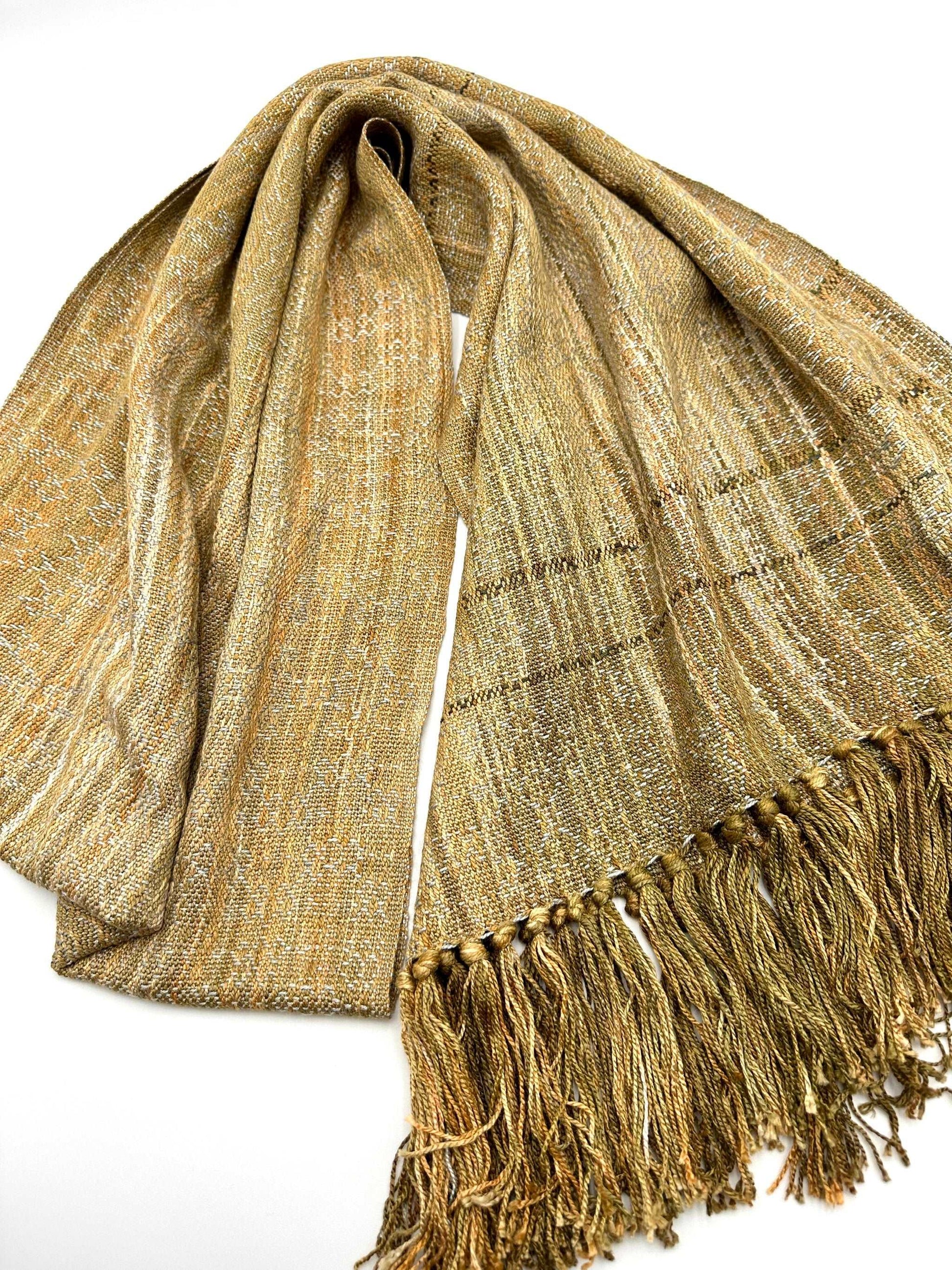 warm toned womens handwoven scarf