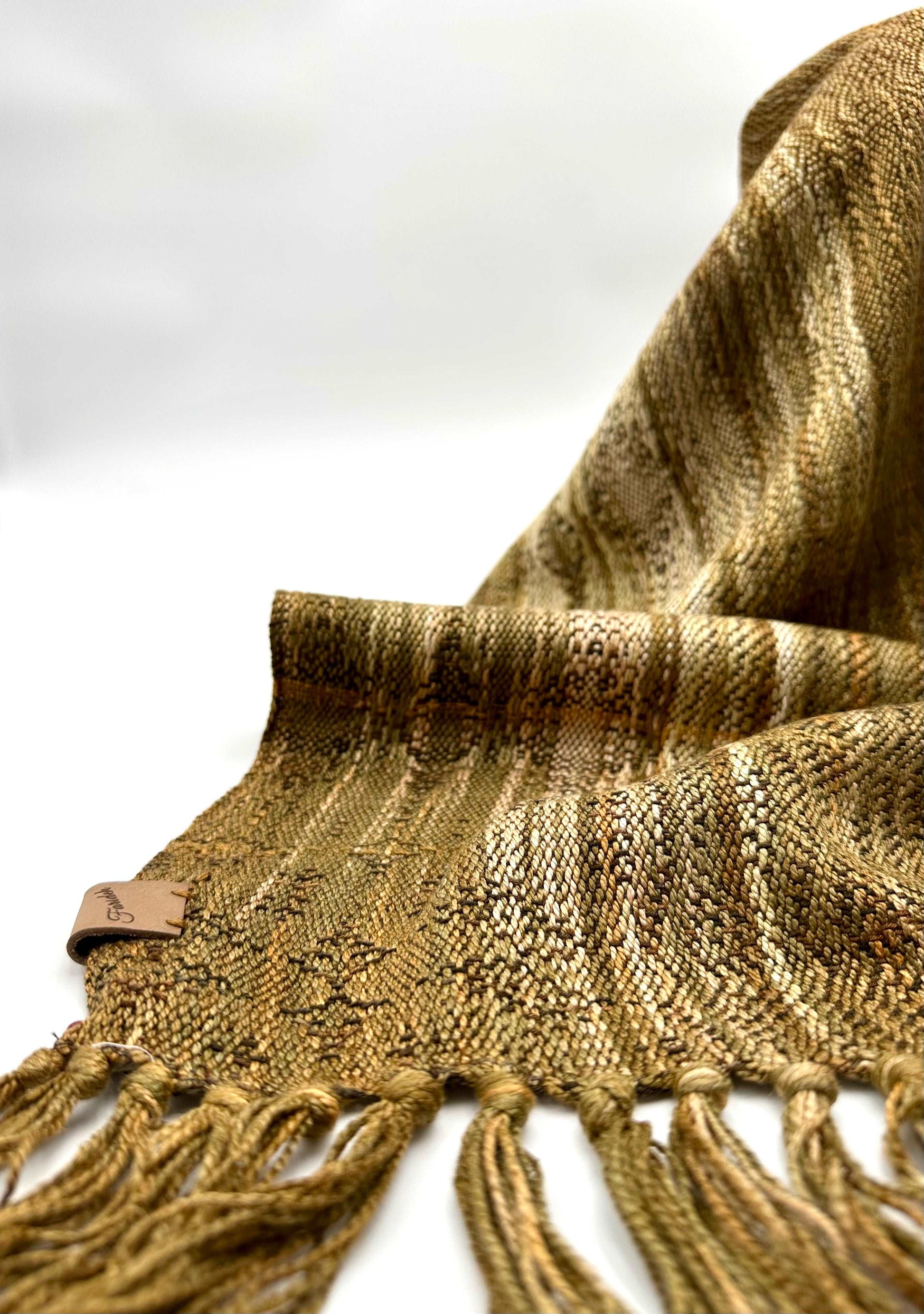 warm toned womens handwoven scarf