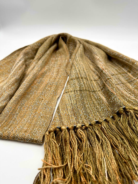 warm toned womens handwoven scarf